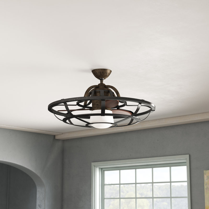 Laurel Foundry Modern Farmhouse 26" Wilburton 3 Blade Outdoor Ceiling Fan with Remote & Reviews